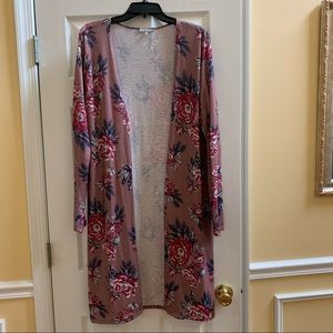 Charlotte Russe Floral Long Cardigan XL